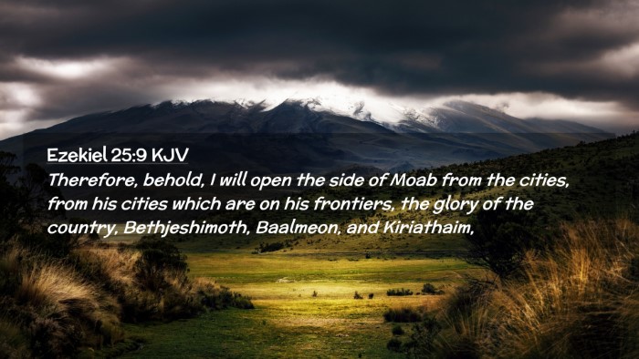Picture 02 - Ezekiel 25:9 KJV Desktop Wallpaper - Therefore, behold, I will open the side of Moab - Desktop Bible Verse Wallpaper