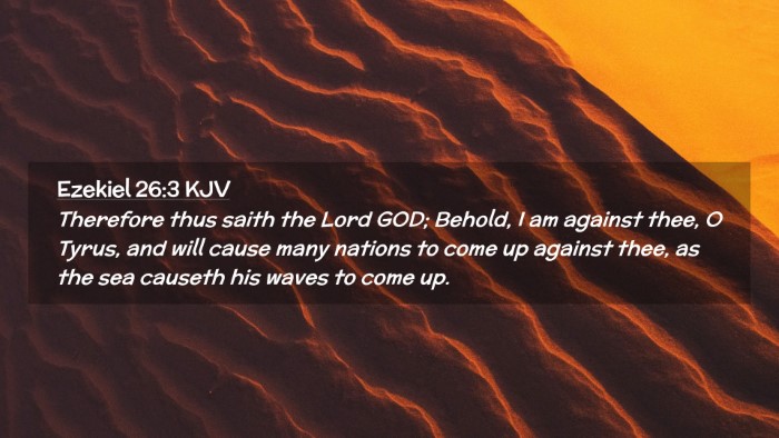 Picture 02 - Ezekiel 26:3 KJV Desktop Wallpaper - Therefore thus saith the Lord GOD; Behold, I am - Desktop Bible Verse Wallpaper