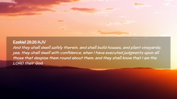 Picture 02 - Ezekiel 28:26 KJV Desktop Wallpaper - And they shall dwell safely therein, and shall - Desktop Bible Verse Wallpaper