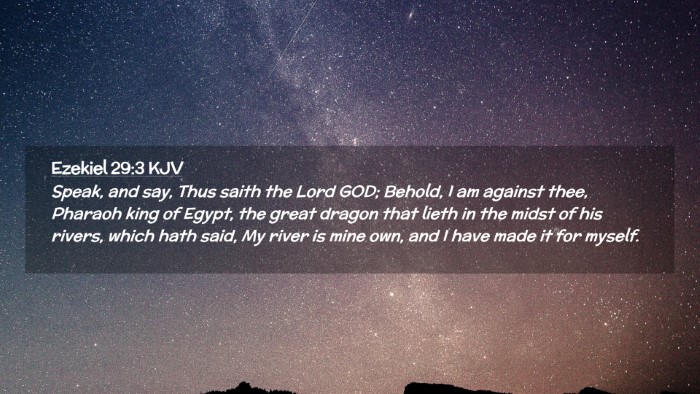 Picture 02 - Ezekiel 29:3 KJV Desktop Wallpaper - Speak, and say, Thus saith the Lord GOD; Behold, - Desktop Bible Verse Wallpaper