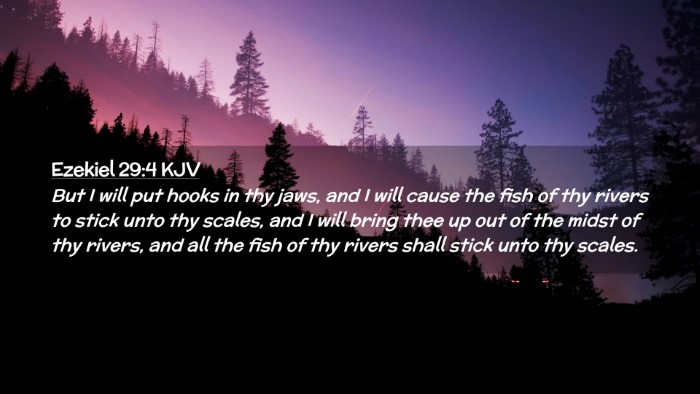 Picture 02 - Ezekiel 29:4 KJV Desktop Wallpaper - But I will put hooks in thy jaws, and I will - Desktop Bible Verse Wallpaper