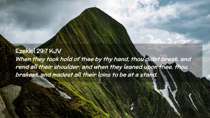 Picture 02 - Ezekiel 29:7 KJV Desktop Wallpaper - When they took hold of thee by thy hand, thou - Desktop Bible Verse Wallpaper