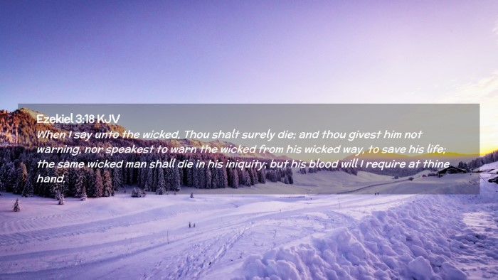 Picture 02 - Ezekiel 3:18 KJV Desktop Wallpaper - When I say unto the wicked, Thou shalt surely - Desktop Bible Verse Wallpaper