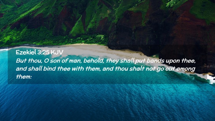 Picture 02 - Ezekiel 3:25 KJV Desktop Wallpaper - But thou, O son of man, behold, they shall put - Desktop Bible Verse Wallpaper