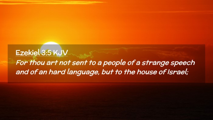 Picture 02 - Ezekiel 3:5 KJV Desktop Wallpaper - For thou art not sent to a people of a strange - Desktop Bible Verse Wallpaper
