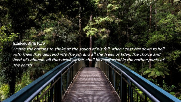 Picture 02 - Ezekiel 31:16 KJV Desktop Wallpaper - I made the nations to shake at the sound of his - Desktop Bible Verse Wallpaper