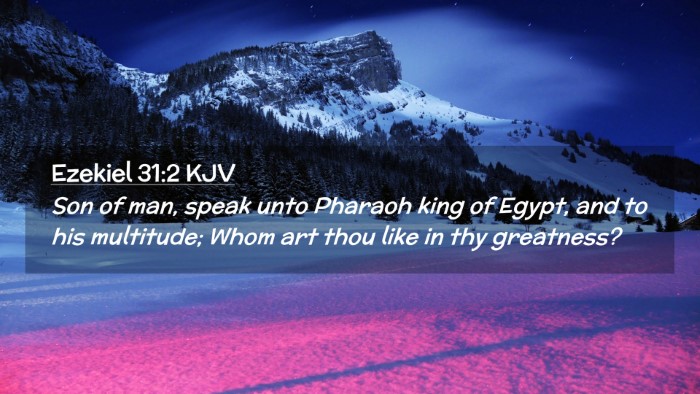 Picture 02 - Ezekiel 31:2 KJV Desktop Wallpaper - Son of man, speak unto Pharaoh king of Egypt, and - Desktop Bible Verse Wallpaper