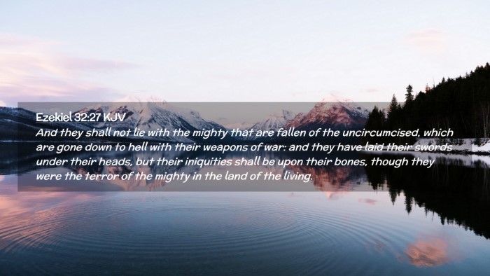 Picture 02 - Ezekiel 32:27 KJV Desktop Wallpaper - And they shall not lie with the mighty that are - Desktop Bible Verse Wallpaper