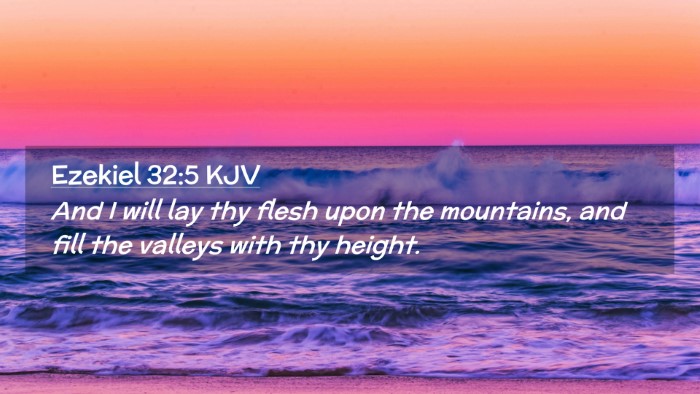 Picture 02 - Ezekiel 32:5 KJV Desktop Wallpaper - And I will lay thy flesh upon the mountains, and - Desktop Bible Verse Wallpaper