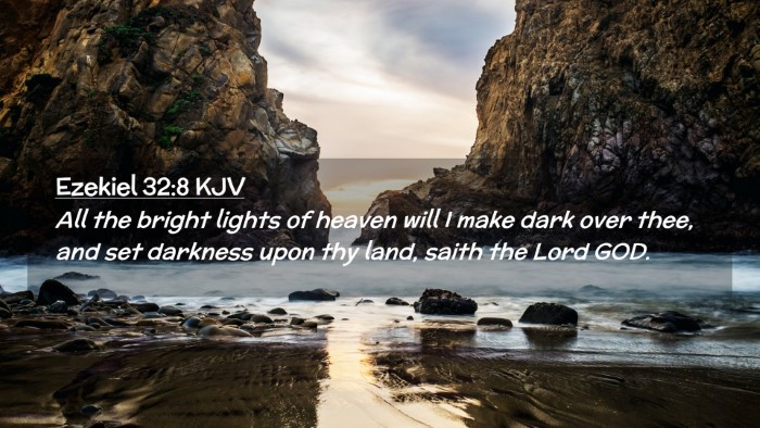 Picture 02 - Ezekiel 32:8 KJV Desktop Wallpaper - All the bright lights of heaven will I make dark - Desktop Bible Verse Wallpaper
