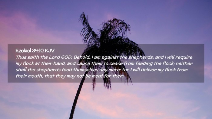 Picture 02 - Ezekiel 34:10 KJV Desktop Wallpaper - Thus saith the Lord GOD; Behold, I am against the - Desktop Bible Verse Wallpaper