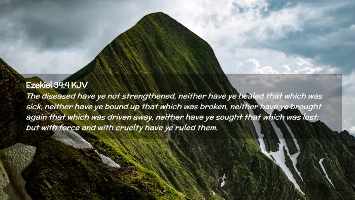 Picture 02 - Ezekiel 34:4 KJV Desktop Wallpaper - The diseased have ye not strengthened, neither - Desktop Bible Verse Wallpaper
