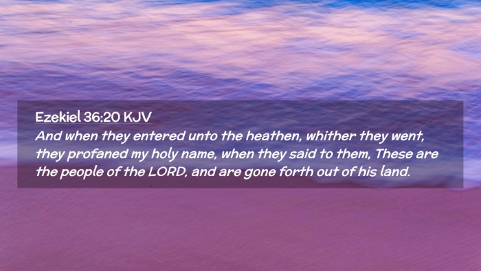 Picture 02 - Ezekiel 36:20 KJV Desktop Wallpaper - And when they entered unto the heathen, whither - Desktop Bible Verse Wallpaper