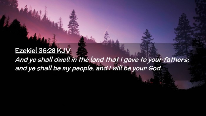 Picture 02 - Ezekiel 36:28 KJV Desktop Wallpaper - And ye shall dwell in the land that I gave to - Desktop Bible Verse Wallpaper