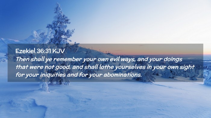 Picture 02 - Ezekiel 36:31 KJV Desktop Wallpaper - Then shall ye remember your own evil ways, and - Desktop Bible Verse Wallpaper
