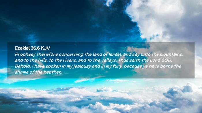 Picture 02 - Ezekiel 36:6 KJV Desktop Wallpaper - Prophesy therefore concerning the land of Israel, - Desktop Bible Verse Wallpaper