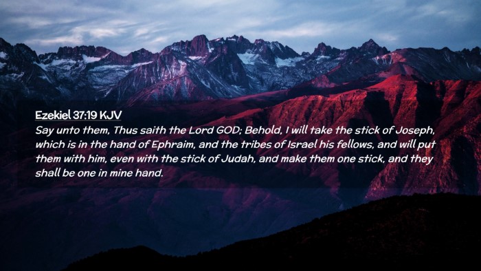 Picture 02 - Ezekiel 37:19 KJV Desktop Wallpaper - Say unto them, Thus saith the Lord GOD; Behold, I - Desktop Bible Verse Wallpaper