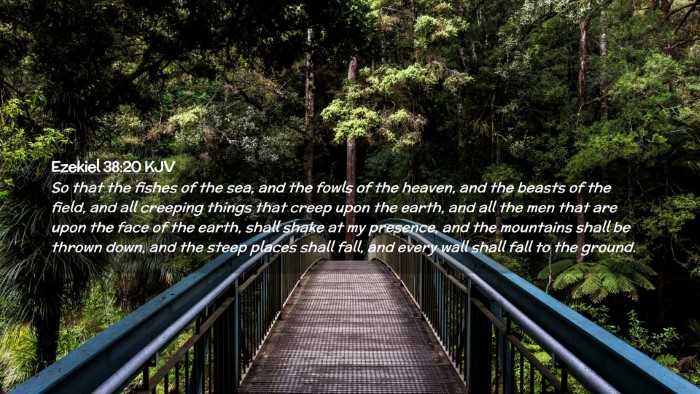 Picture 02 - Ezekiel 38:20 KJV Desktop Wallpaper - So that the fishes of the sea, and the fowls of - Desktop Bible Verse Wallpaper