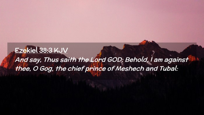 Picture 02 - Ezekiel 38:3 KJV Desktop Wallpaper - And say, Thus saith the Lord GOD; Behold, I am - Desktop Bible Verse Wallpaper