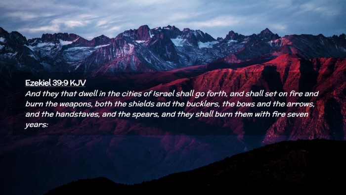 Picture 02 - Ezekiel 39:9 KJV Desktop Wallpaper - And they that dwell in the cities of Israel shall - Desktop Bible Verse Wallpaper