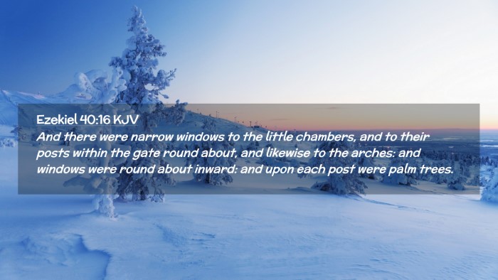 Picture 02 - Ezekiel 40:16 KJV Desktop Wallpaper - And there were narrow windows to the little - Desktop Bible Verse Wallpaper