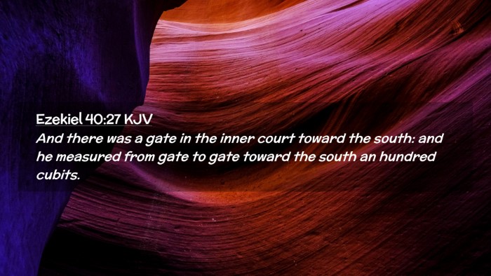 Picture 02 - Ezekiel 40:27 KJV Desktop Wallpaper - And there was a gate in the inner court toward - Desktop Bible Verse Wallpaper