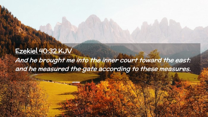 Picture 02 - Ezekiel 40:32 KJV Desktop Wallpaper - And he brought me into the inner court toward the - Desktop Bible Verse Wallpaper