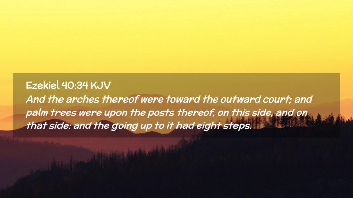 Picture 02 - Ezekiel 40:34 KJV Desktop Wallpaper - And the arches thereof were toward the outward - Desktop Bible Verse Wallpaper