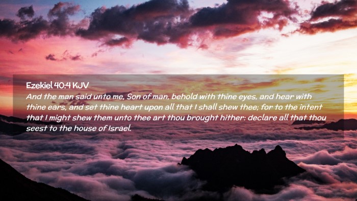 Picture 02 - Ezekiel 40:4 KJV Desktop Wallpaper - And the man said unto me, Son of man, behold with - Desktop Bible Verse Wallpaper