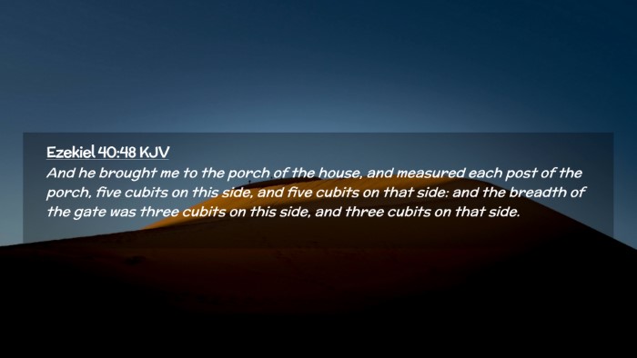 Picture 02 - Ezekiel 40:48 KJV Desktop Wallpaper - And he brought me to the porch of the house, and - Desktop Bible Verse Wallpaper