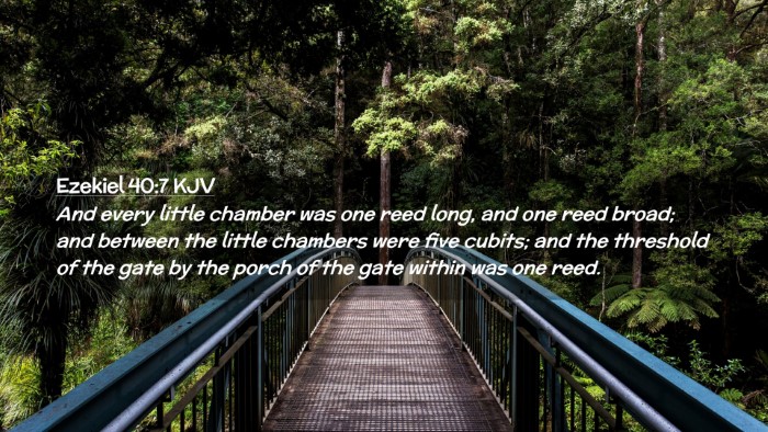 Picture 02 - Ezekiel 40:7 KJV Desktop Wallpaper - And every little chamber was one reed long, and - Desktop Bible Verse Wallpaper