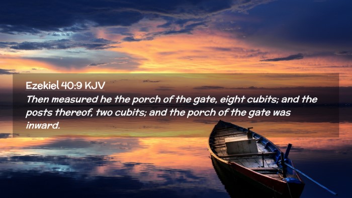 Picture 02 - Ezekiel 40:9 KJV Desktop Wallpaper - Then measured he the porch of the gate, eight - Desktop Bible Verse Wallpaper