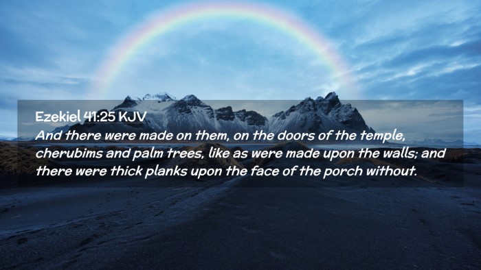 Picture 02 - Ezekiel 41:25 KJV Desktop Wallpaper - And there were made on them, on the doors of the - Desktop Bible Verse Wallpaper