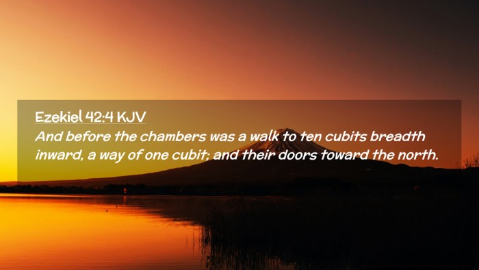 Picture 02 - Ezekiel 42:4 KJV Desktop Wallpaper - And before the chambers was a walk to ten cubits - Desktop Bible Verse Wallpaper