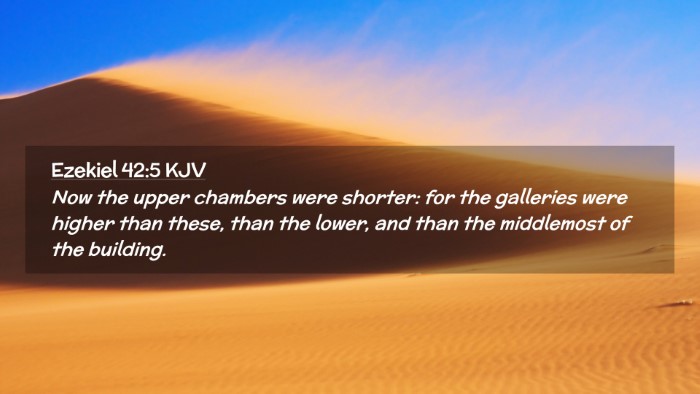 Picture 02 - Ezekiel 42:5 KJV Desktop Wallpaper - Now the upper chambers were shorter: for the - Desktop Bible Verse Wallpaper