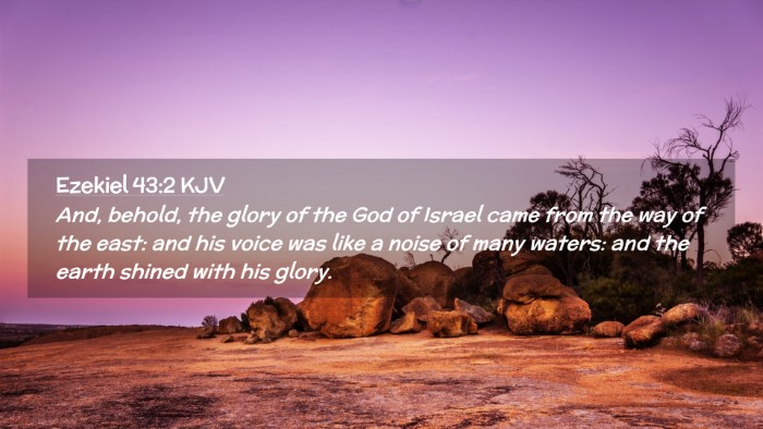 Picture 02 - Ezekiel 43:2 KJV Desktop Wallpaper - And, behold, the glory of the God of Israel came - Desktop Bible Verse Wallpaper