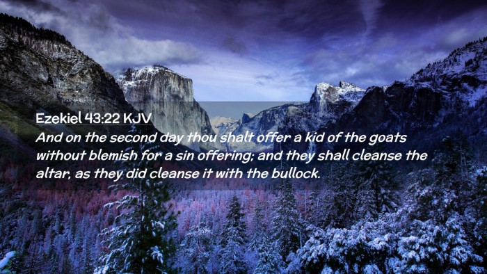 Picture 02 - Ezekiel 43:22 KJV Desktop Wallpaper - And on the second day thou shalt offer a kid of - Desktop Bible Verse Wallpaper