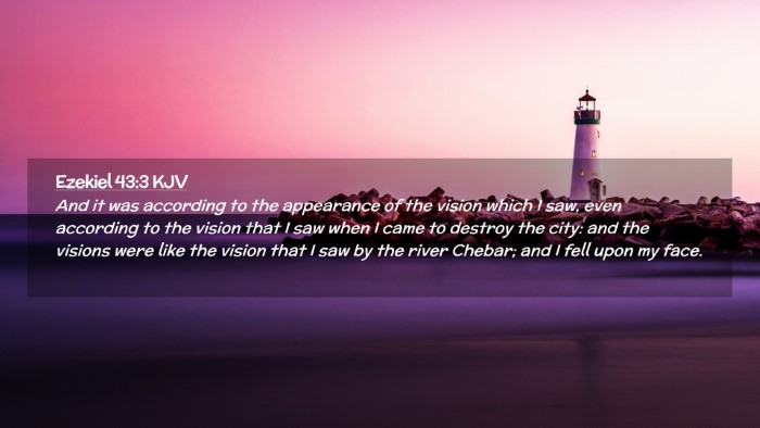 Picture 02 - Ezekiel 43:3 KJV Desktop Wallpaper - And it was according to the appearance of the - Desktop Bible Verse Wallpaper