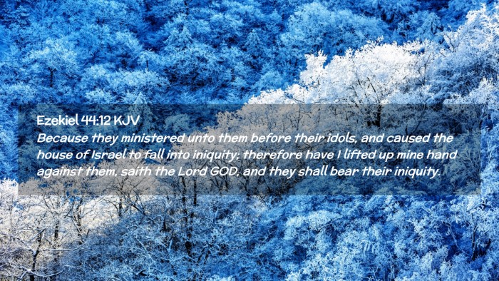 Picture 02 - Ezekiel 44:12 KJV Desktop Wallpaper - Because they ministered unto them before their - Desktop Bible Verse Wallpaper
