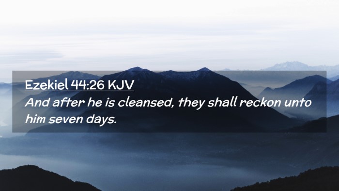 Picture 02 - Ezekiel 44:26 KJV Desktop Wallpaper - And after he is cleansed, they shall reckon unto - Desktop Bible Verse Wallpaper