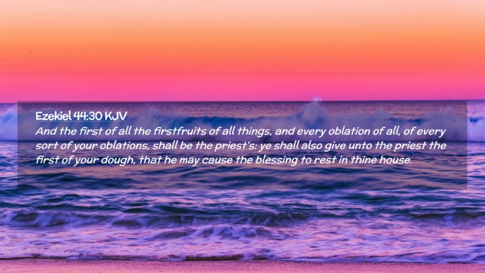 Picture 02 - Ezekiel 44:30 KJV Desktop Wallpaper - And the first of all the firstfruits of all - Desktop Bible Verse Wallpaper