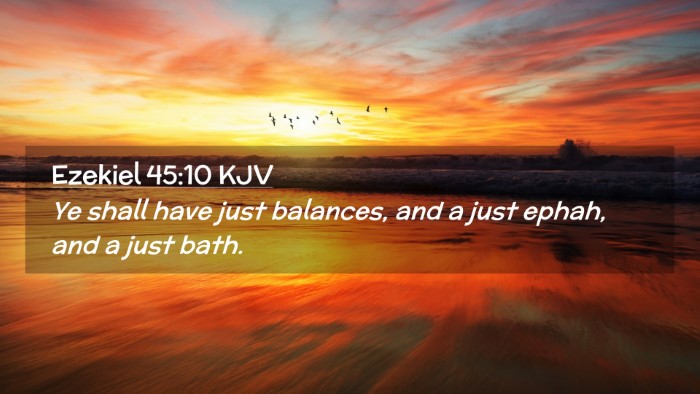 Picture 02 - Ezekiel 45:10 KJV Desktop Wallpaper - Ye shall have just balances, and a just ephah, - Desktop Bible Verse Wallpaper