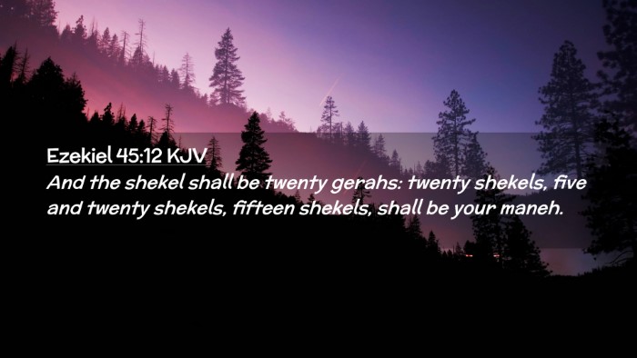 Picture 02 - Ezekiel 45:12 KJV Desktop Wallpaper - And the shekel shall be twenty gerahs: twenty - Desktop Bible Verse Wallpaper