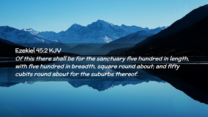 Picture 02 - Ezekiel 45:2 KJV Desktop Wallpaper - Of this there shall be for the sanctuary five - Desktop Bible Verse Wallpaper