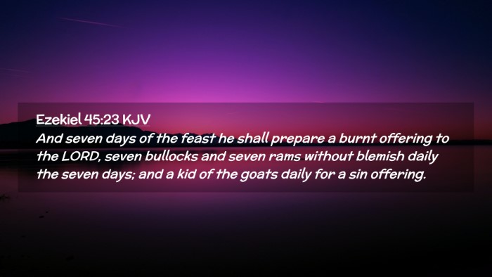 Picture 02 - Ezekiel 45:23 KJV Desktop Wallpaper - And seven days of the feast he shall prepare a - Desktop Bible Verse Wallpaper