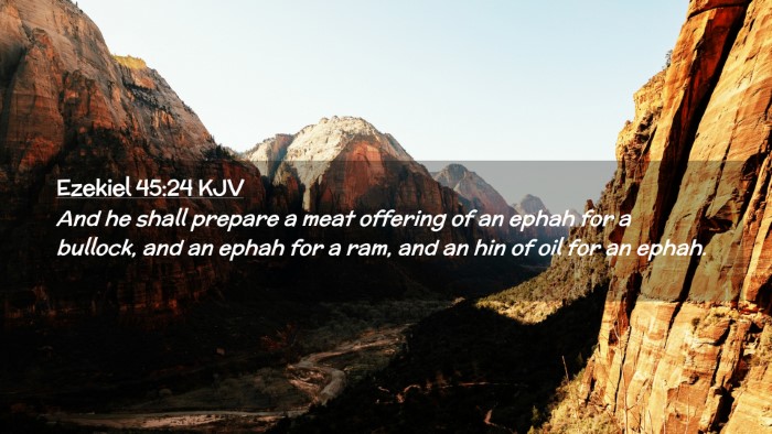 Picture 02 - Ezekiel 45:24 KJV Desktop Wallpaper - And he shall prepare a meat offering of an ephah - Desktop Bible Verse Wallpaper