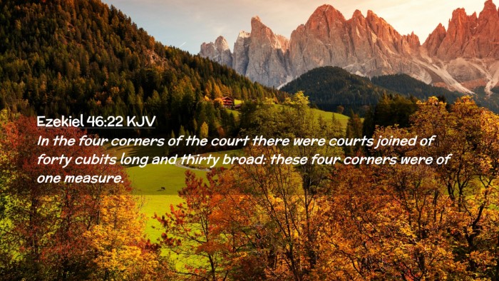 Picture 02 - Ezekiel 46:22 KJV Desktop Wallpaper - In the four corners of the court there were - Desktop Bible Verse Wallpaper