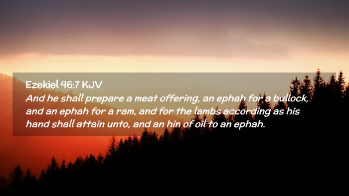 Picture 02 - Ezekiel 46:7 KJV Desktop Wallpaper - And he shall prepare a meat offering, an ephah - Desktop Bible Verse Wallpaper