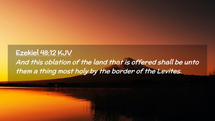 Picture 02 - Ezekiel 48:12 KJV Desktop Wallpaper - And this oblation of the land that is offered - Desktop Bible Verse Wallpaper