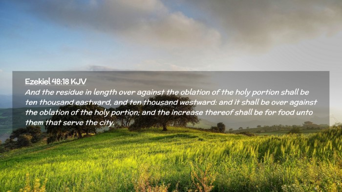 Picture 02 - Ezekiel 48:18 KJV Desktop Wallpaper - And the residue in length over against the - Desktop Bible Verse Wallpaper